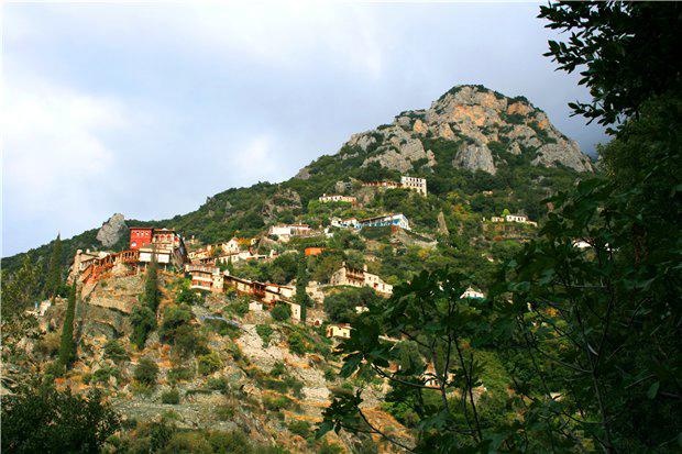 Начало восхождения на Святую Гору. Скит Святой Анны. Начало восхождения на Святую Гору. Скит Святой Анны.